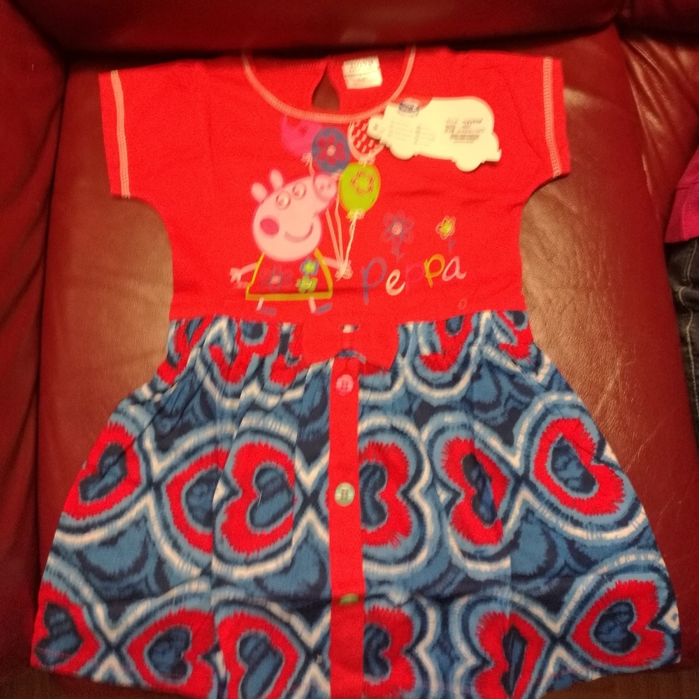 peppa pig baby girl princess summer party dress